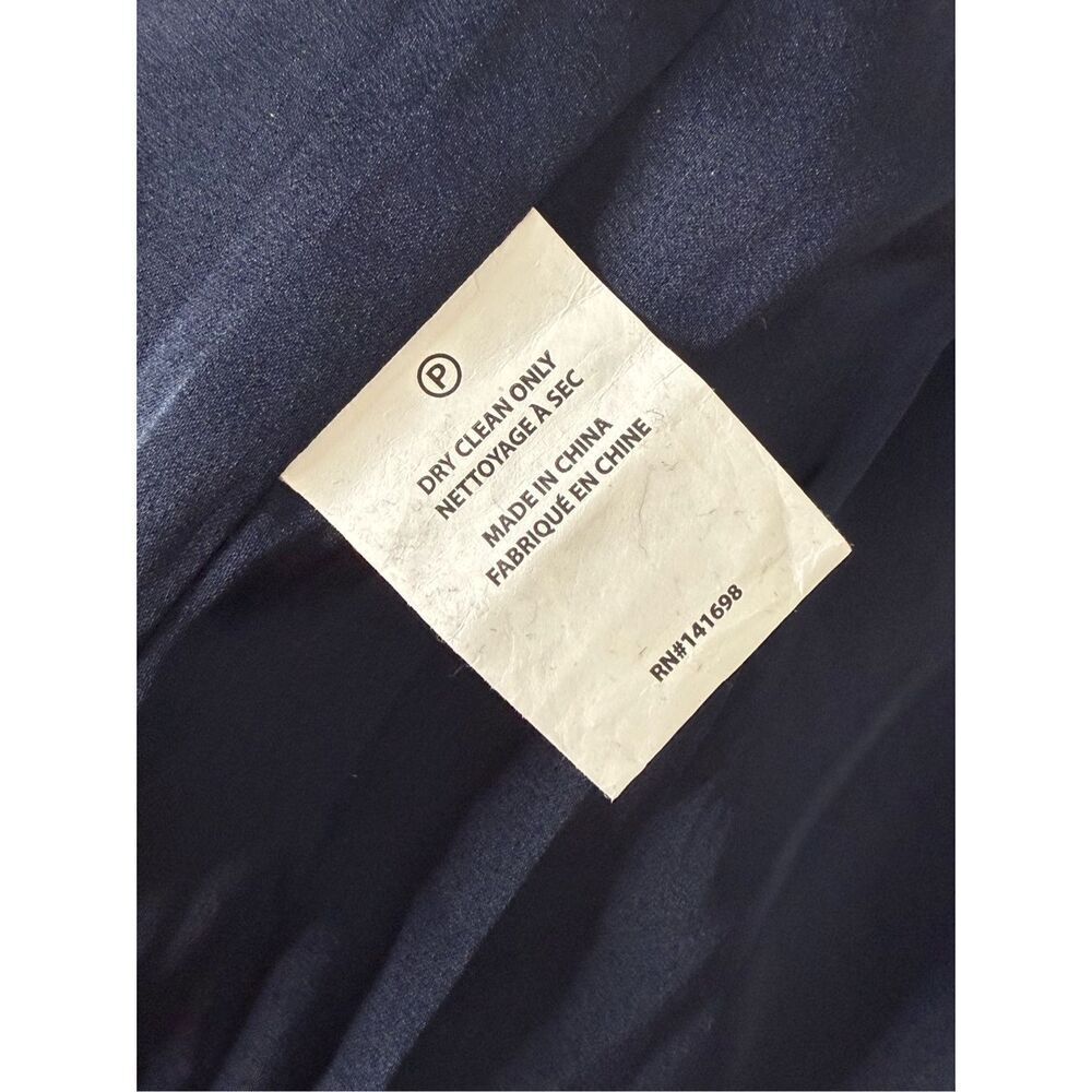 Ramy Brook Striped Faux Fur Coat | Navy Ombre Gray Samuel | Size XS - Picture 8 of 10